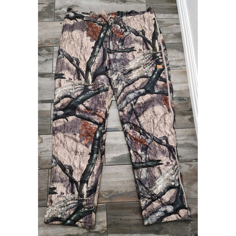 Russell Outdoors Mens Mossy Oak Camo Explorer Cargo Pants Outdoors APXg2 Sz 2XL